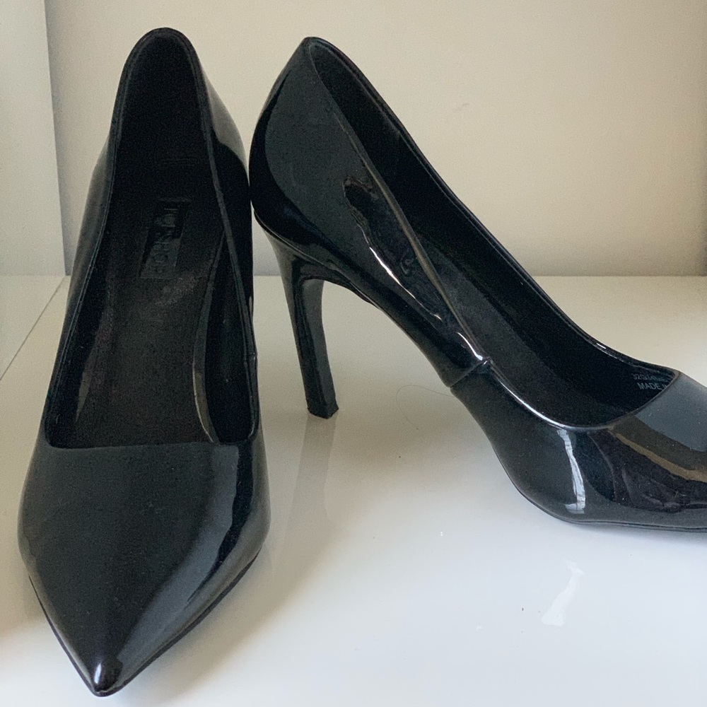 Black Patent Topshop Pumps
